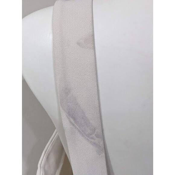 Finders Keepers Sz 10 Luna Sheath Dress White Crepe Side Slit V Neck Sleeveless - Picture 2 of 9